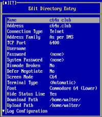 The key setting is 'Screen mode'. Set it to C64 of C128